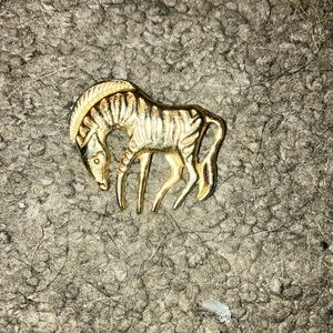 Vintage Gold zebra brooch